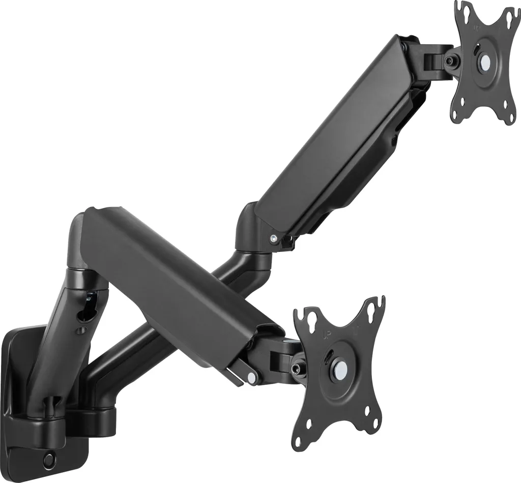 Support Mural Écran PC Extensible 90-540mm pour Double Moniteur 17-32 - 2