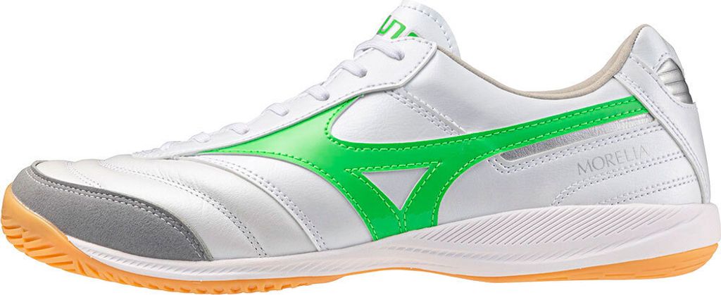 Mizuno Morelia Sala Elite In - Weiß/Neongrün/Galaxysilber, Größe:8.5