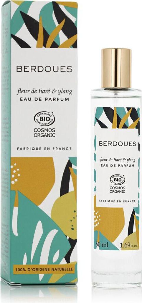 BERDOUES Fleur de Tiare & Ylang Organic Eau de Toilette Spray Fragrance for Women 1.7 fl.oz.