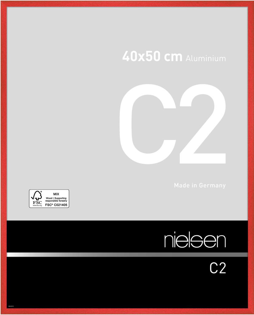 nielsen Aluminium Bilderrahmen C2, 40x50 cm, Tornado Rot