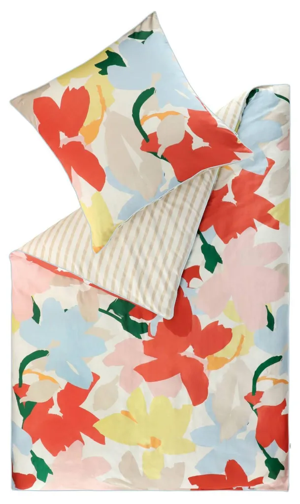 Parure de lit réversible 135x200 Esprit Rita+Greta multicolore en coton