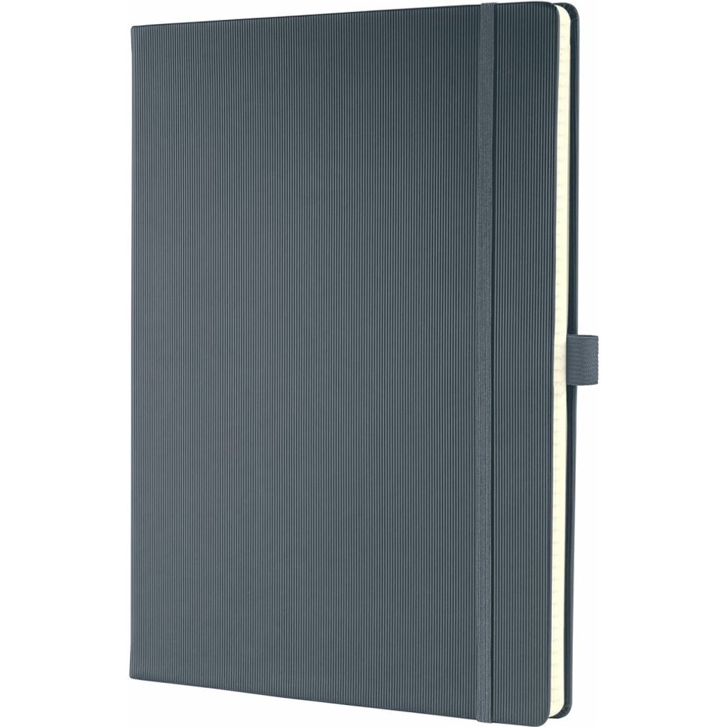 SIGEL CO648 Notizbuch Conceptum, Hardcover, ca. A4, kariert, dunkelgrau, 194 S.