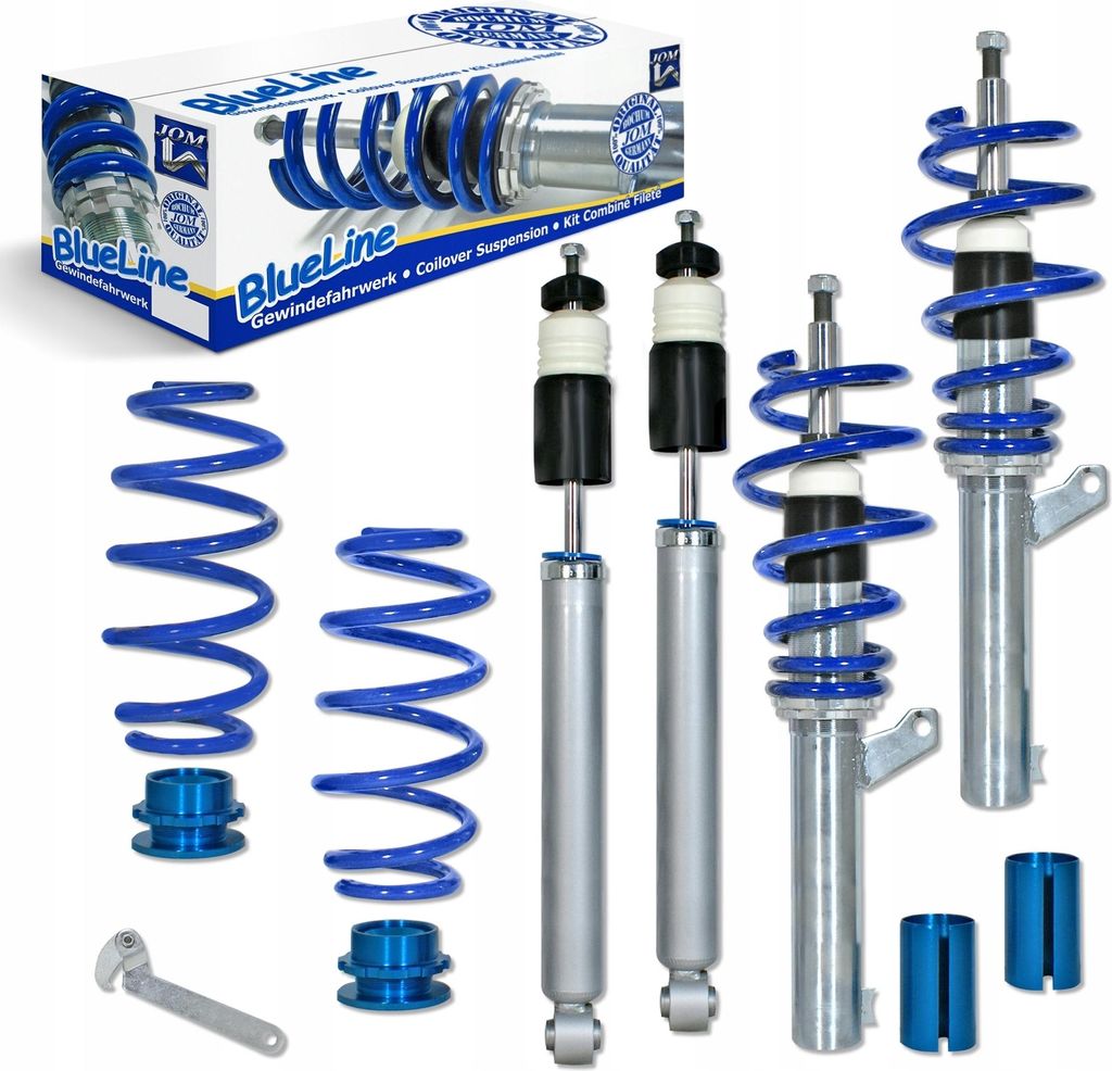 BlueLine Gewindefahrwerk passend für VW Golf 5 1.9TDi / DSG, 2.0TDi / DSG für Fahrzeuge mit 50 und 55 mm Federbein, außer Modelle mit Allradantrieb