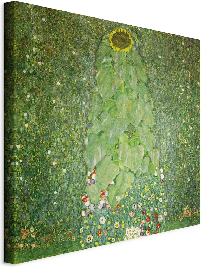 Quadro in tessuto non tessuto - Il girasole (Gustav Klimt) 60x60 cm Riproduzioni l-F-15001-b-a