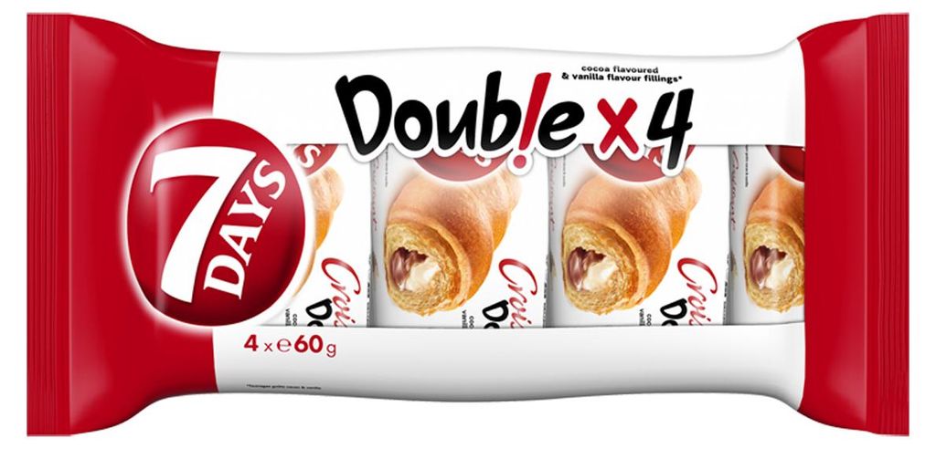 7Days croissant s kakaovou a vanilkovou náplní 240g Obrázek produktu 