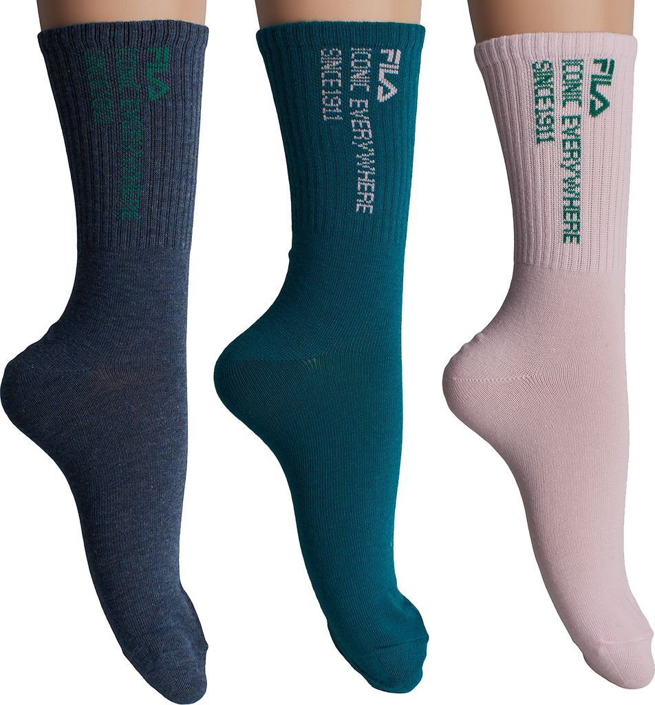 Fila 3er-Pack lange Baumwollsocken F3606 für Damen