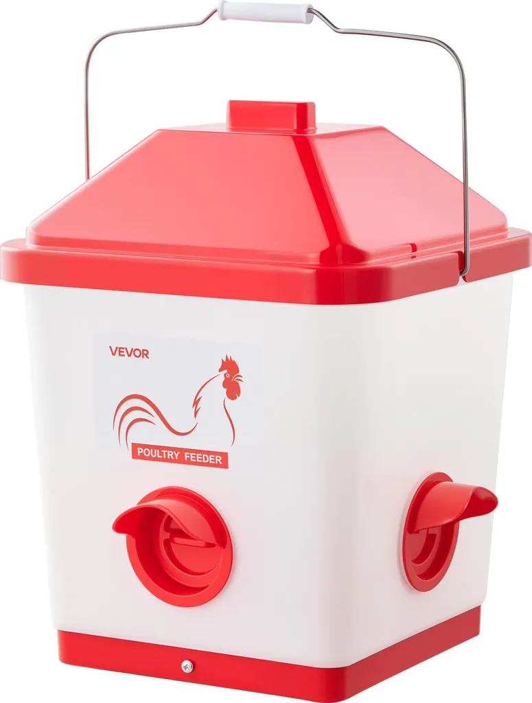 Mangeoire poule automatique à gravité VEVOR 18,14 kg avec 3 ouvertures