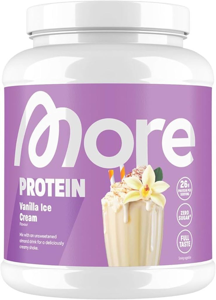 More Nutrition - Total Protein - Protein Pulver, Eiweißpulver für Muskelaufbau, Whey – Vanille-Eiscreme / 600g