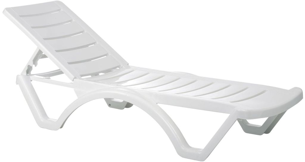 CLP 4er Set Sonnenliege Aqua weiß Produktbild 