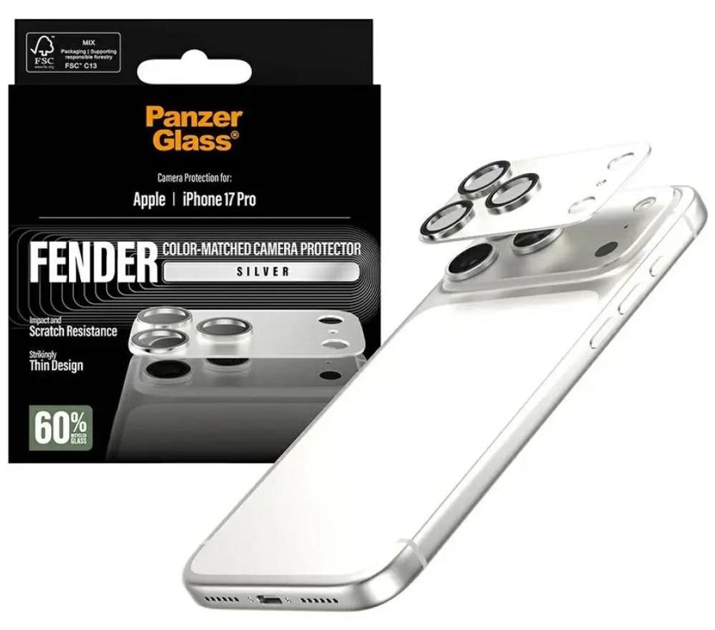 PanzerGlass ® Fender Kameraschutz Silber iPhone 17 Pro, Produktbild 