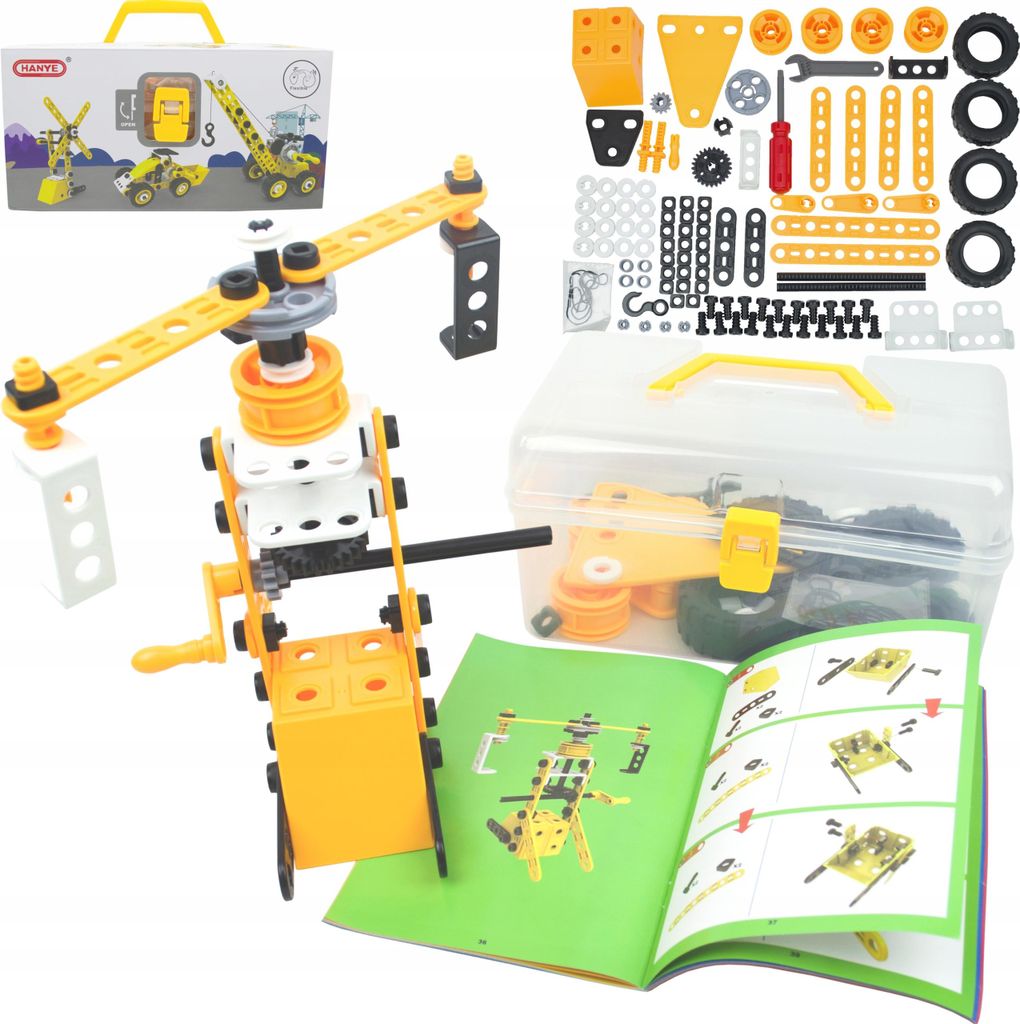 Kreatives Bausteine-Set 8In1 Baumaschinen Zum Schrauben