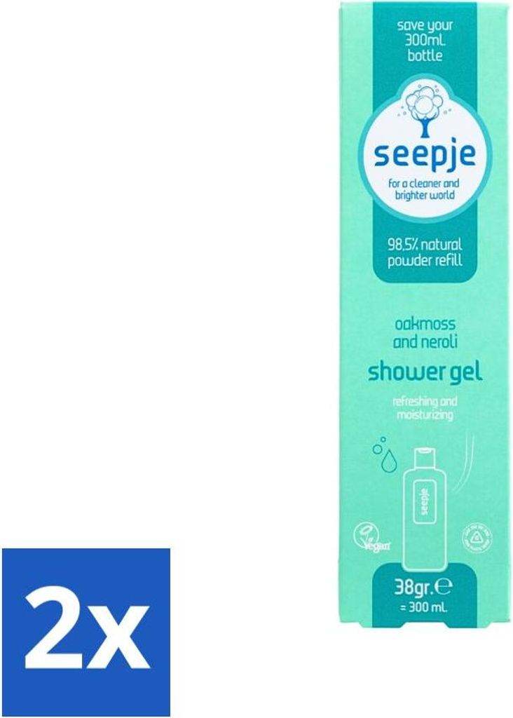 Seife - Duschgel - Nachhaltig & Praktisch - Eichenmoos und Neroli - Nachfüllpackung - 38 gr - Vorteilspack - 2 Stücke