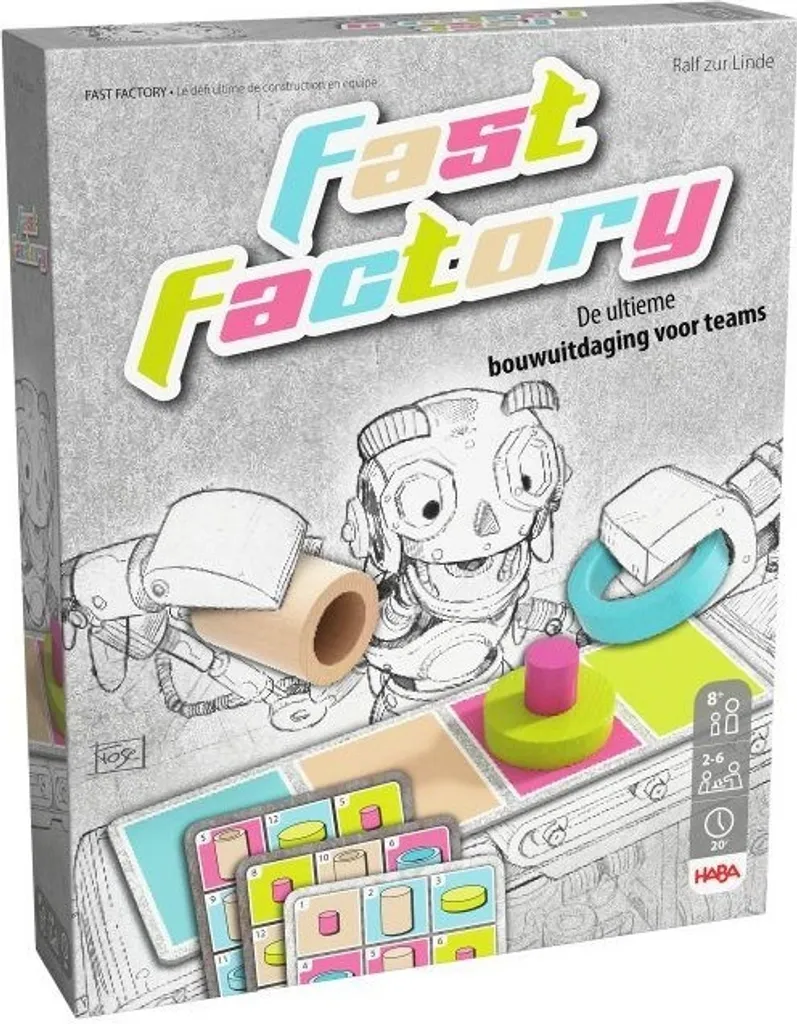 Haba Jeu Fast Factory : Jeu d'adresse et de travail d'équipe pour enfants