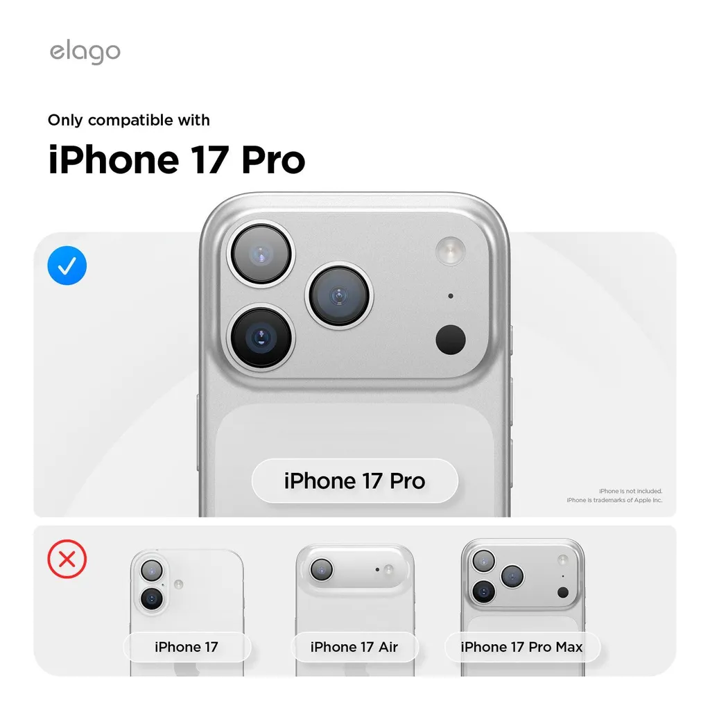 Verre blindé iPhone 17 Pro Elago 9H : protection d'écran anti-rayures - 9