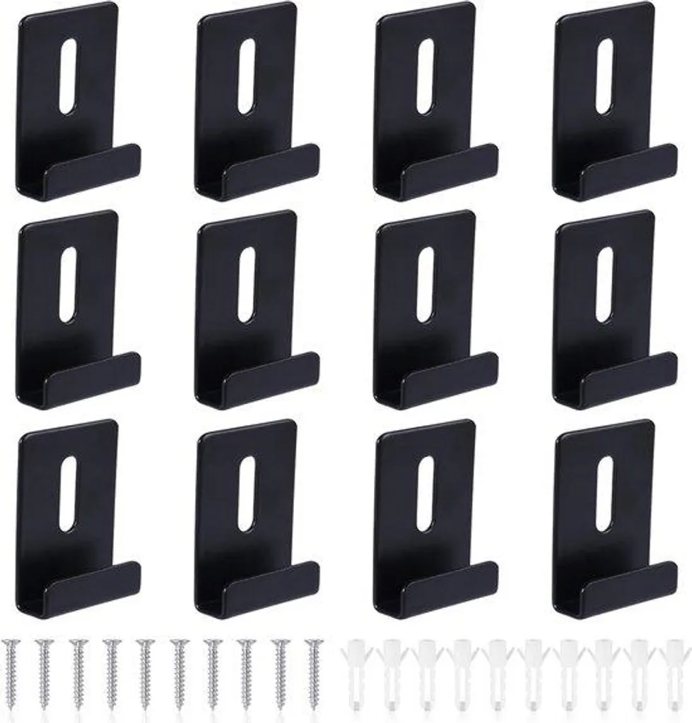 Supports métalliques robustes pour miroir lot de 12 clips larges et vis