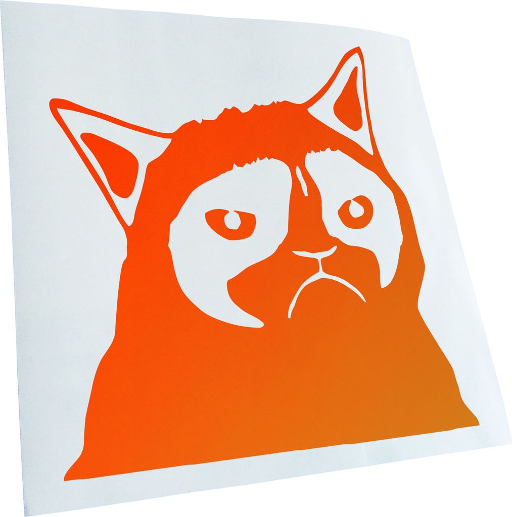 Kiwistar - Autoaufkleber - Grumpy Cat - Meme - No Heckscheibe - Aufkleber für Auto Kfz Fahrrad, LKW, Truck Mofa