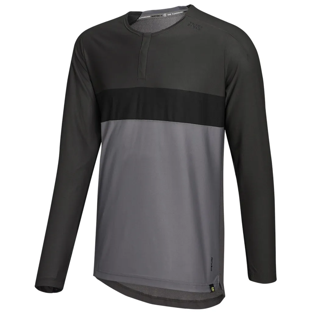 Équipement Gravel Flow XTG Henley - Maillot Noir Graphite Confort 2XL
