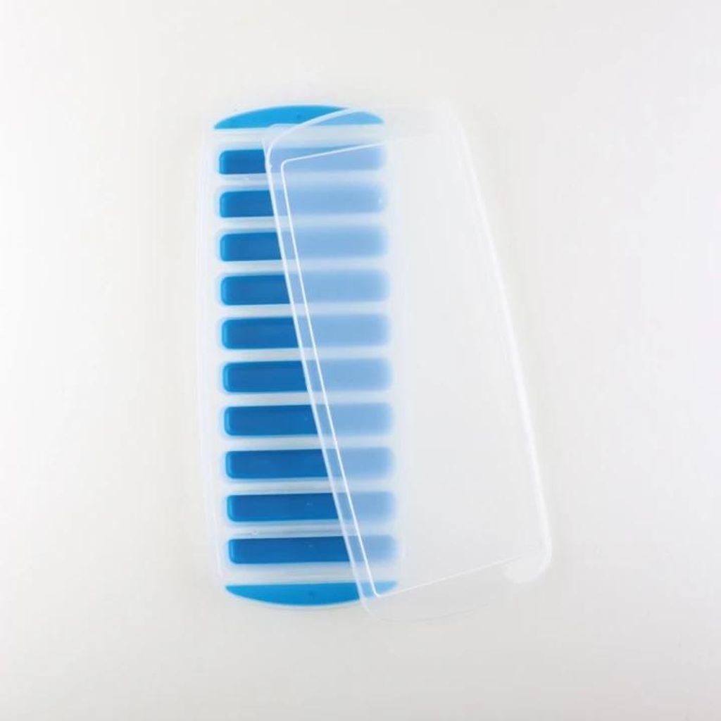 Eiswürfelform - Eiswürfelform mit Deckel - Stabförmig - Blau - 2er Set - Ice Cube Mold - Eiswürfelbereiter - Eiswürfelform - Eiswürfelmaschine