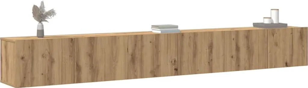 Set TV vidaXL 3 Pz Rovere Artisan: Mobile Sospeso Anti-Disordine