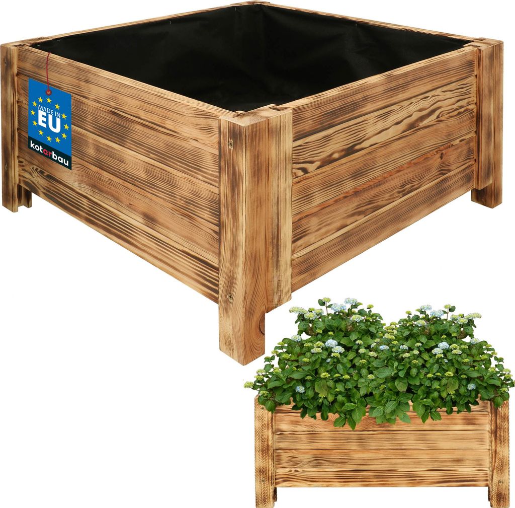 KOTARBAU® Donica Skrzynka Drewniana na Nóżkach 60 x 60 x 30 Zdjęcie produktu 