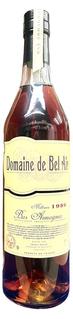 Armagnac 1986 Bas-Armagnac Domaine de Bel Air