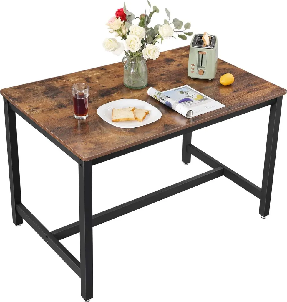 Table bois et métal noir Miles 120x75 - Mobilier industriel vintage