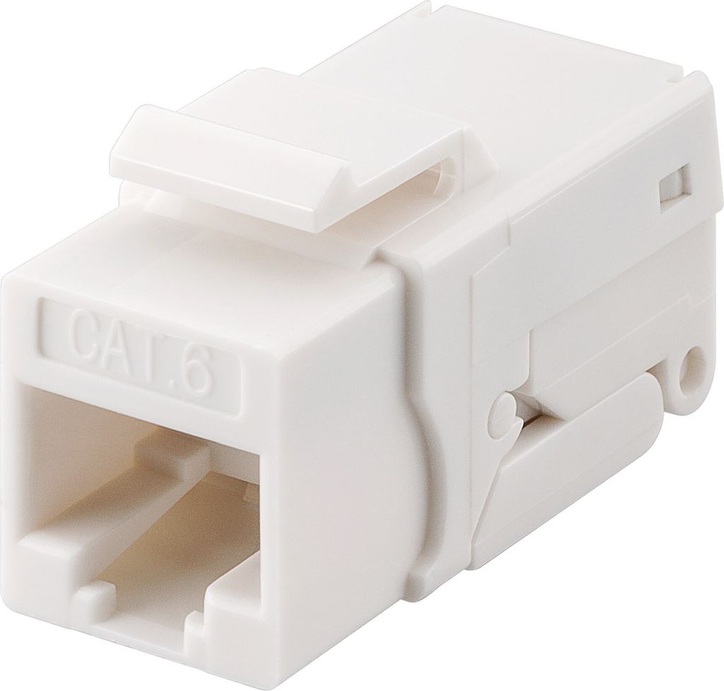 Goobay Keystone Modul RJ45 CAT 6, UTP - 16,2 mm Breite, Klemmleiste für LSA Montage (werkzeugfrei), SNAP-IN