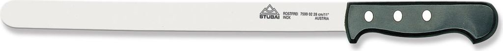 STUBAI hochwertiges Lachsmesser | 280 mm | Küchenmesser aus Edelstahl zum Schneiden von Lachs, Iberico-, Serrano- oder Parmaschinken, spülmaschin...