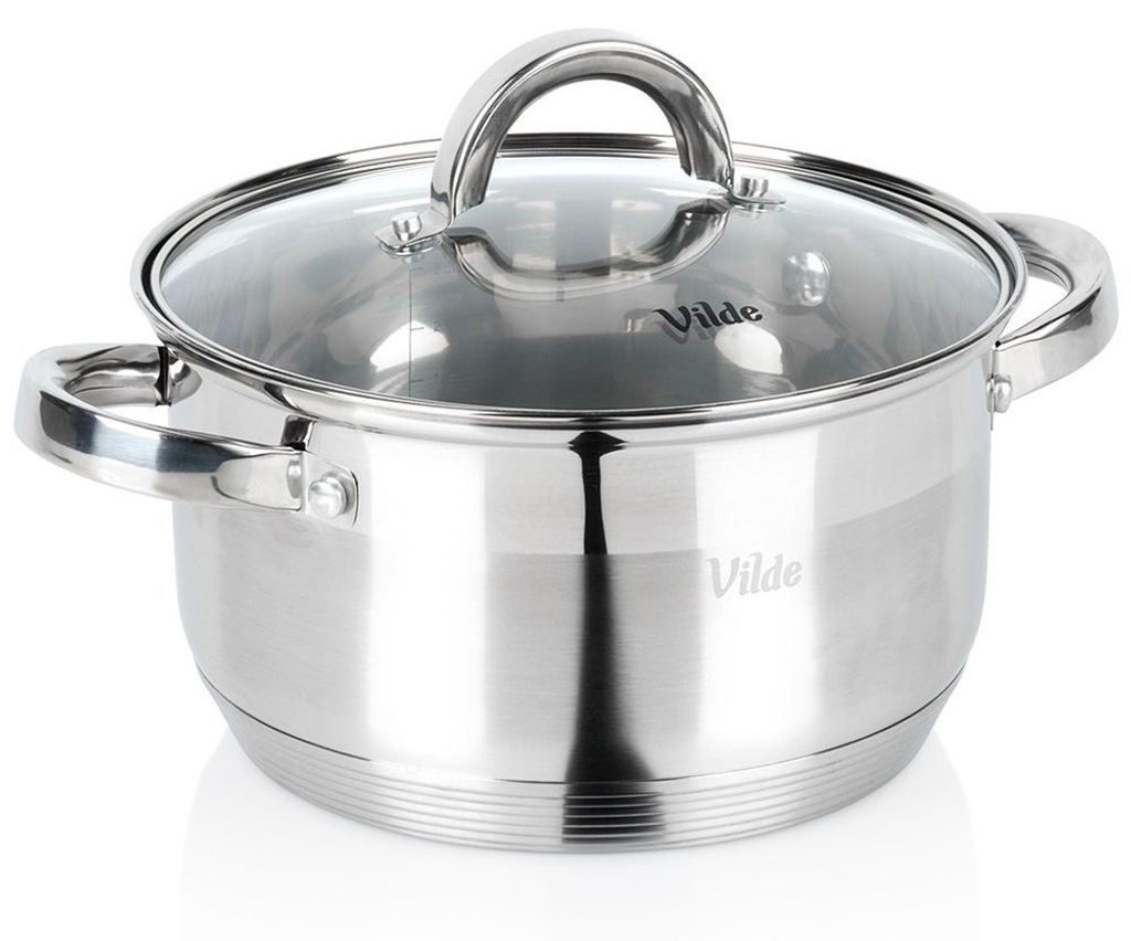 Vilde | Kochtopf Induktion 3,4 L mit Glasdeckel - Edelstahl Produktbild 