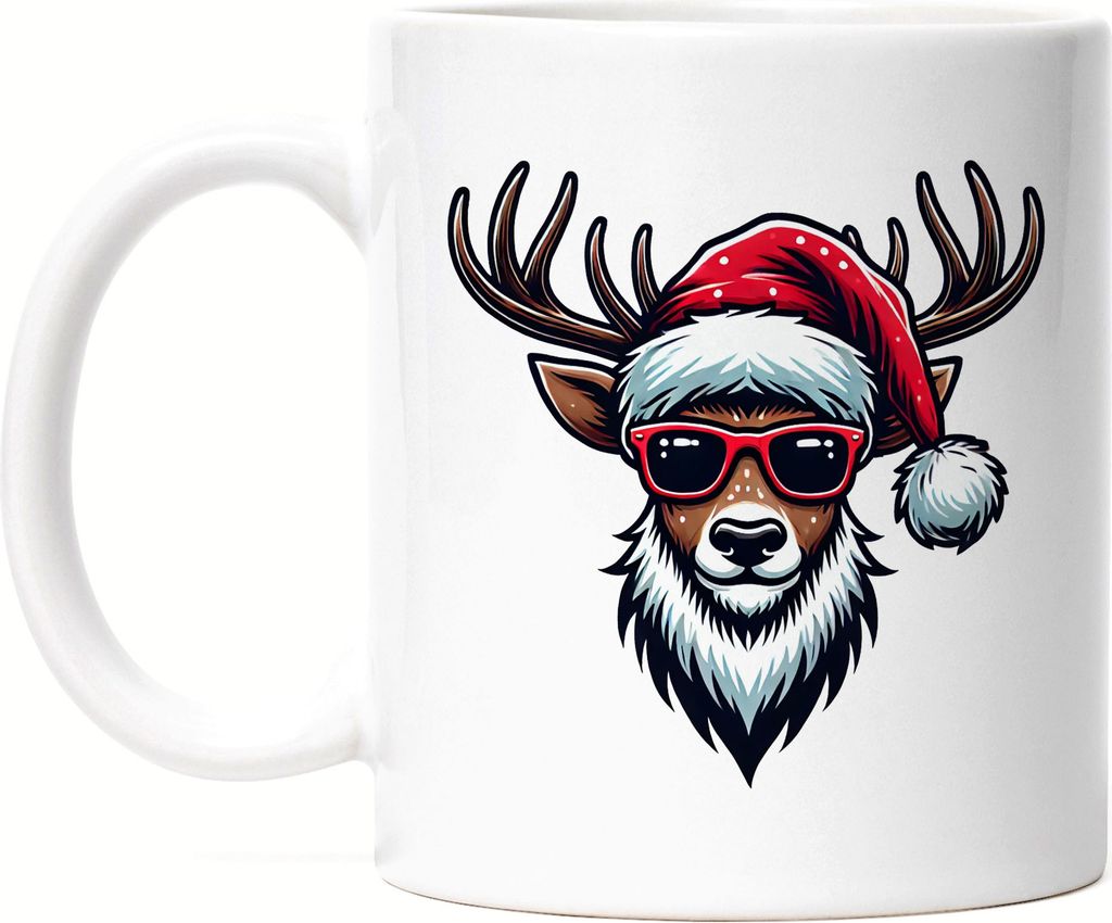 Rentier Weihnachten Tasse Brille Lustig Xmas Christmas