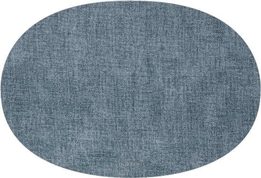 Set de table ovale en soie bleue - Décoration de réception 35 x 48 cm
