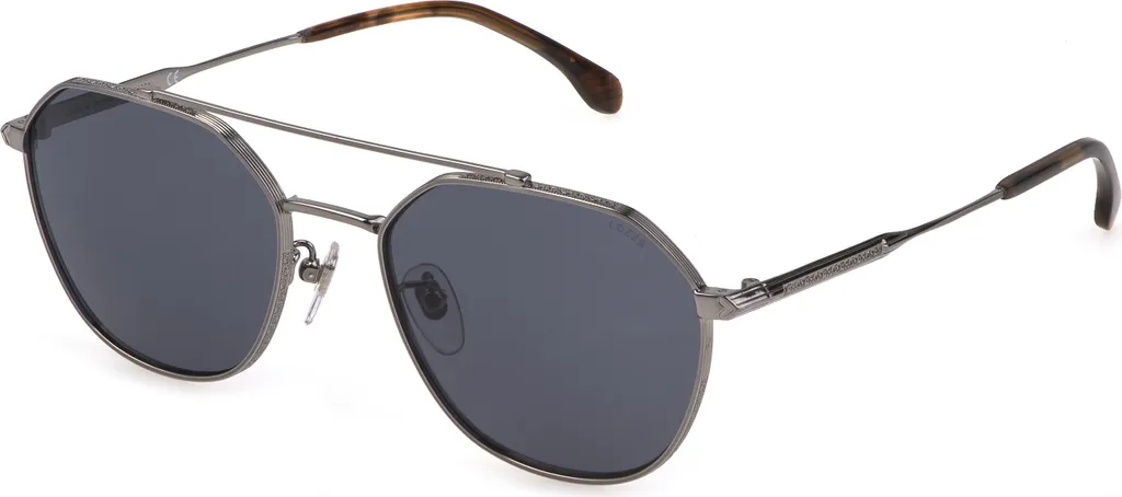 Lunettes de Soleil Homme Lozza SL2409 en Métal Ruthénium Brillant 56mm