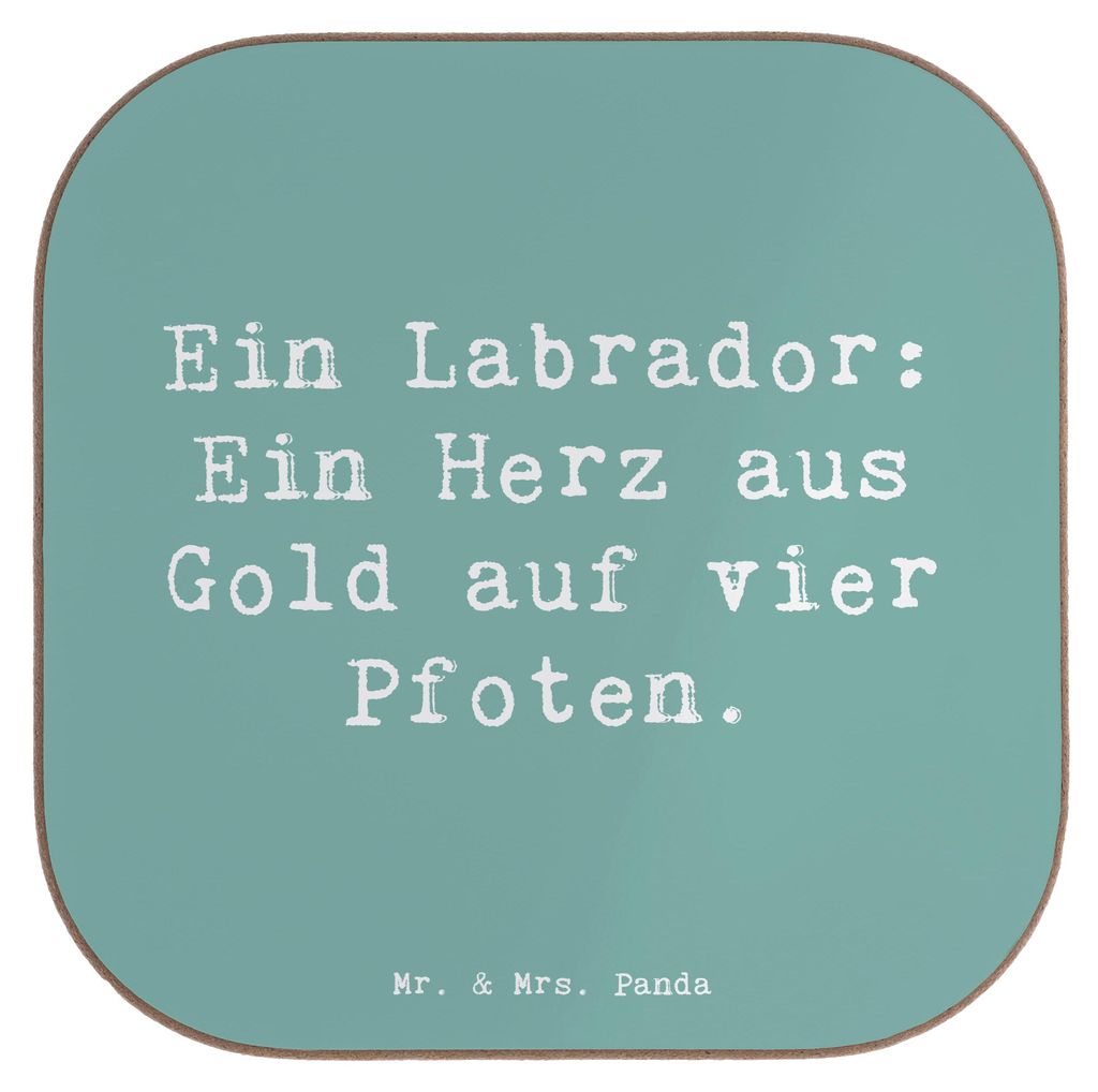 Mr. & Mrs. Panda Untersetzer für Gläser Spruch Labrador Herz - Meeresbrise - Geschenk, Tasse, bieruntersetzer, Haustier, Hunderasse, gläserunter...