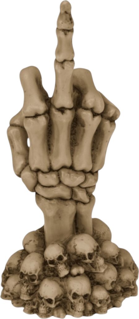 Skeletthand Mittelfinger Dekofigur Produktbild 