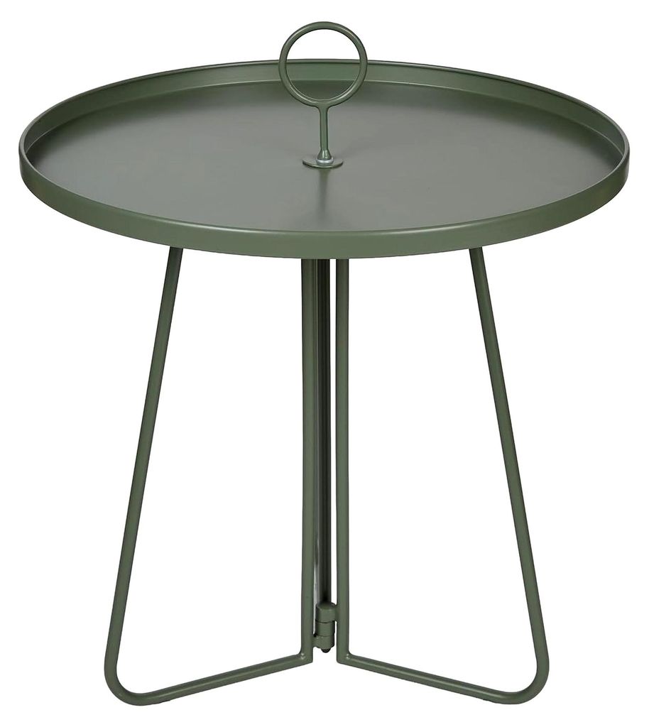 Beistelltisch Ø45cm mit Griff - Klappbarer Metalltisch