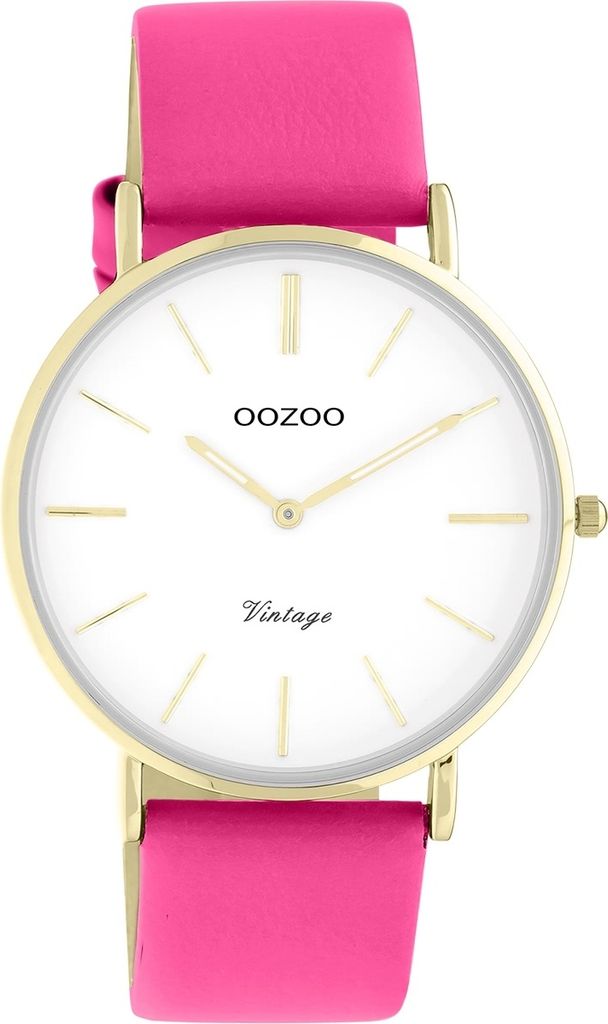 Oozoo Armbanduhr pink Leder Vintage Series Damen Produktbild 