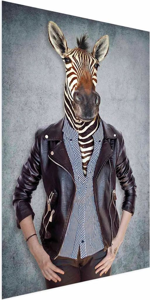 Posterpapier Poster - Zebra Eva 29.7x42 cm Tiere Produktbild 