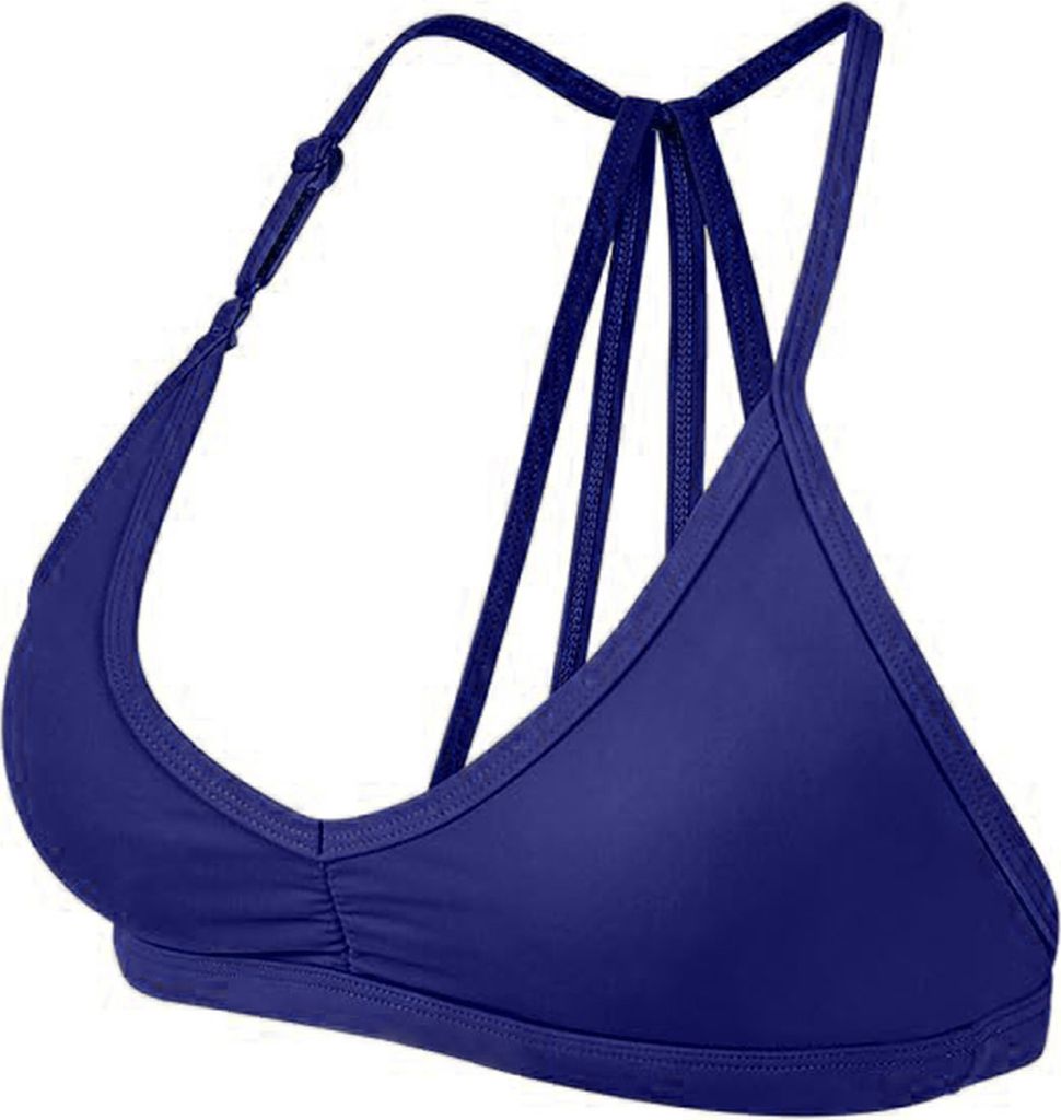 Damen-Sport-BH mit abnehmbarem Träger, kabellos, Riemchen-Racerback, Yoga-Fitness-Bralette, schnelltrocknend, ohne Bügel, Crop-Top für Fitnessst...