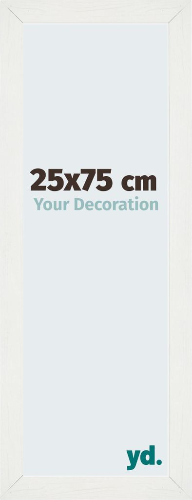 Bilderrahmen, 25x75 cm, Weiß Gemasert, MDF, Mura
