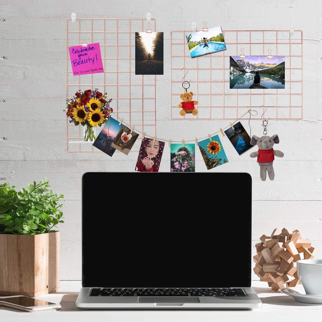 Wandrooster Foto Rose Gold - Metallisches Memobord - 2 Stück