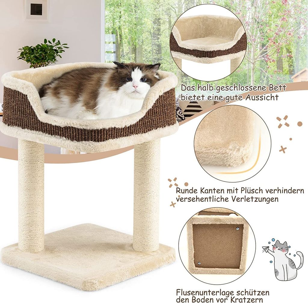 COSTWAY Kratzbaum klein 50cm, Katzenbaum mit großem Produktbild 5