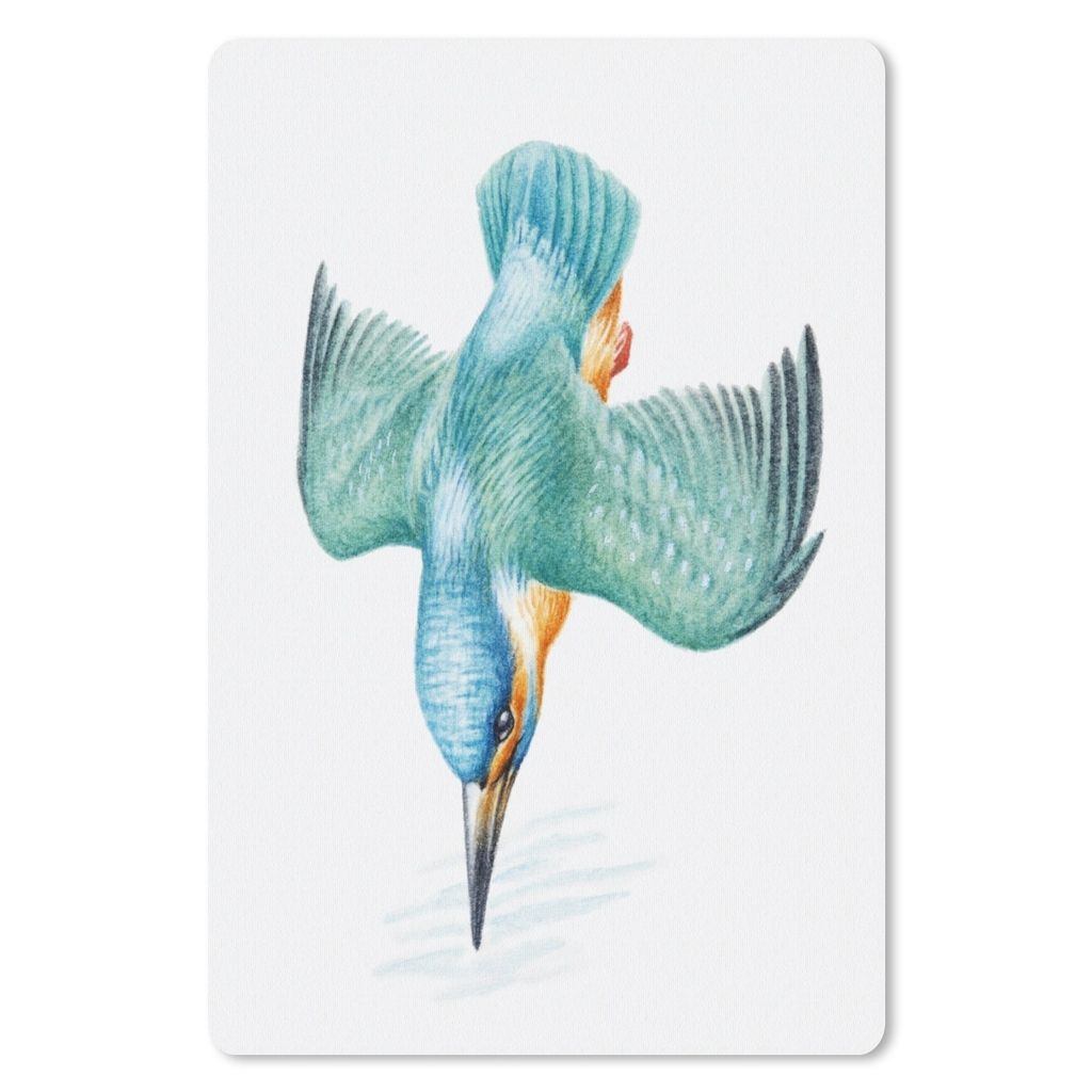MuchoWow Mauspad Mousepad Vogel - Federn - Aquarell 18x27 cm - Mousepads - Maus Mat - Pad - Mausunterlage