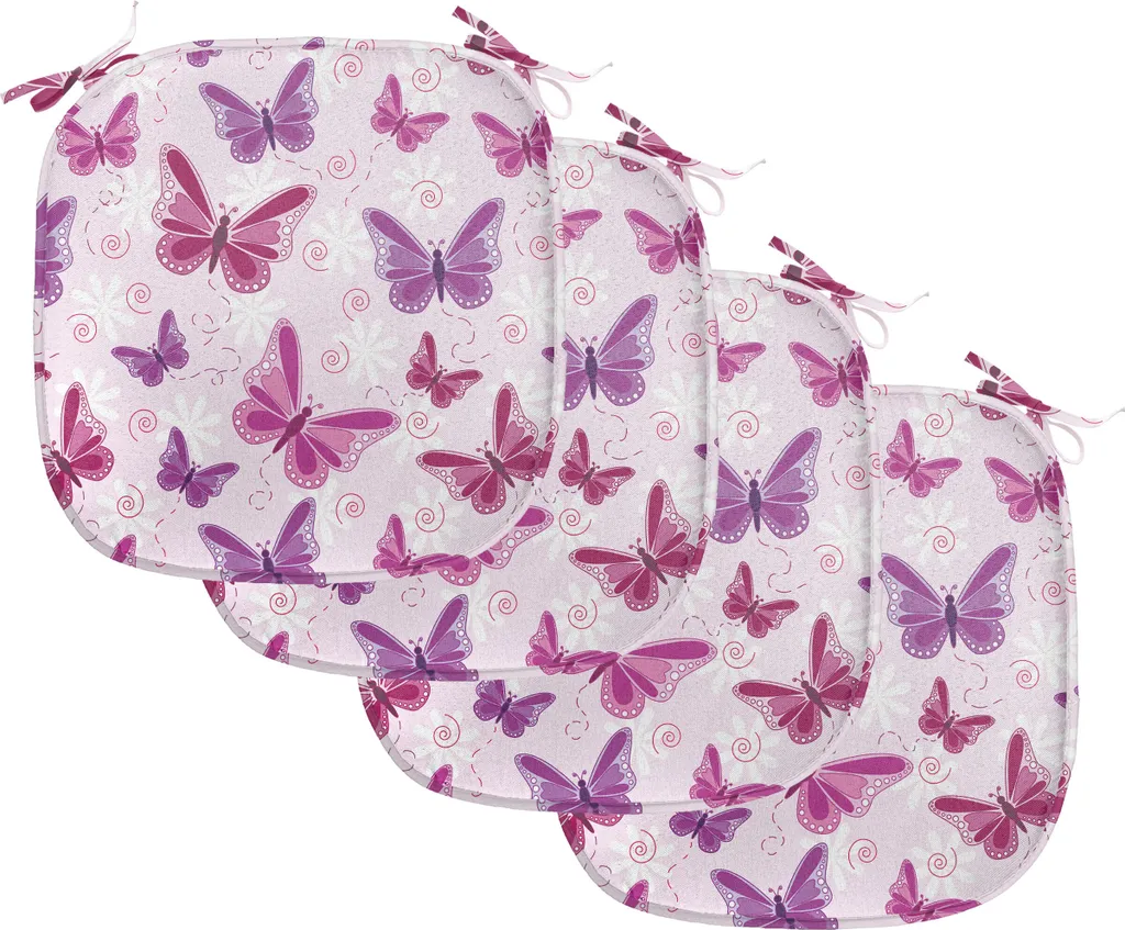 Cuscini Sedie Cucina 40x40 ABAKUHAUS Impermeabili Set 4 Pezzi Viola