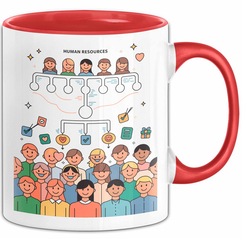 HR Manager Tasse Geschenk Lustige Geschenkidee Spruch Für Menschen Führer (Rot)