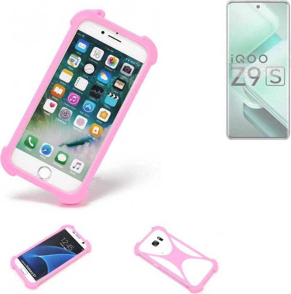 K-S-Trade Handy Hülle kompatibel mit Vivo iQOO Z9s Schutz Hülle Bumper Silikon Schutz Hülle Cover Case Silikoncase Silikonbumper TPU Softcase