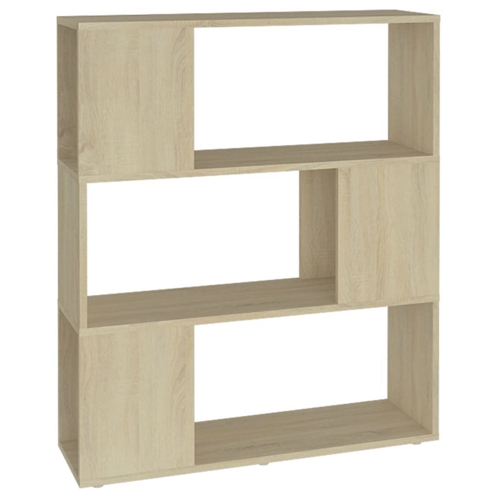 vidaXL Bücherregal Raumteiler Sonoma-Eiche 80x24x94 cm Holzwerkstoff