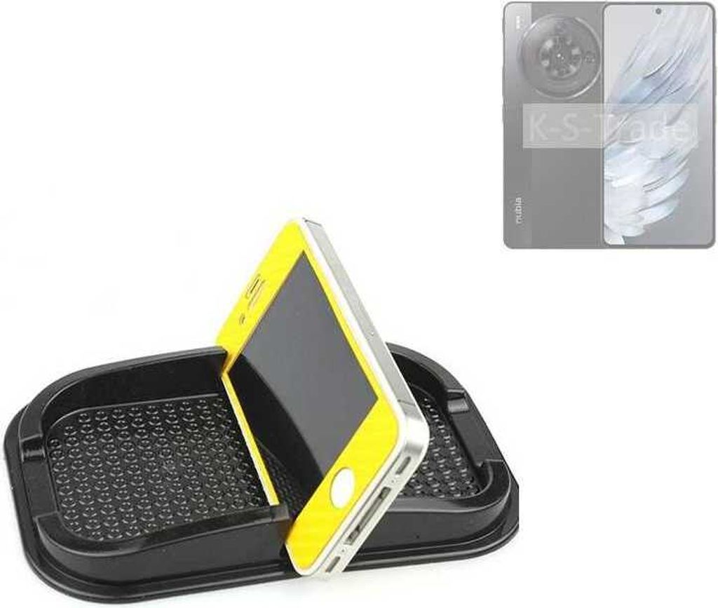K-S-Trade Auto Anti Rutsch Matte Smartphone-Halter kompatibel mit Nubia Z 50S Pro Haft Pad Armaturenbrett Handy-Halterung Silikon