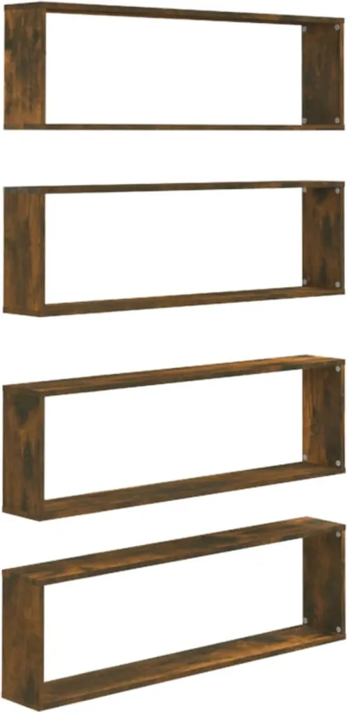 Set 4 Mensole Muro Rovere Fumé 100x15x30 cm | Arredo Casa Design