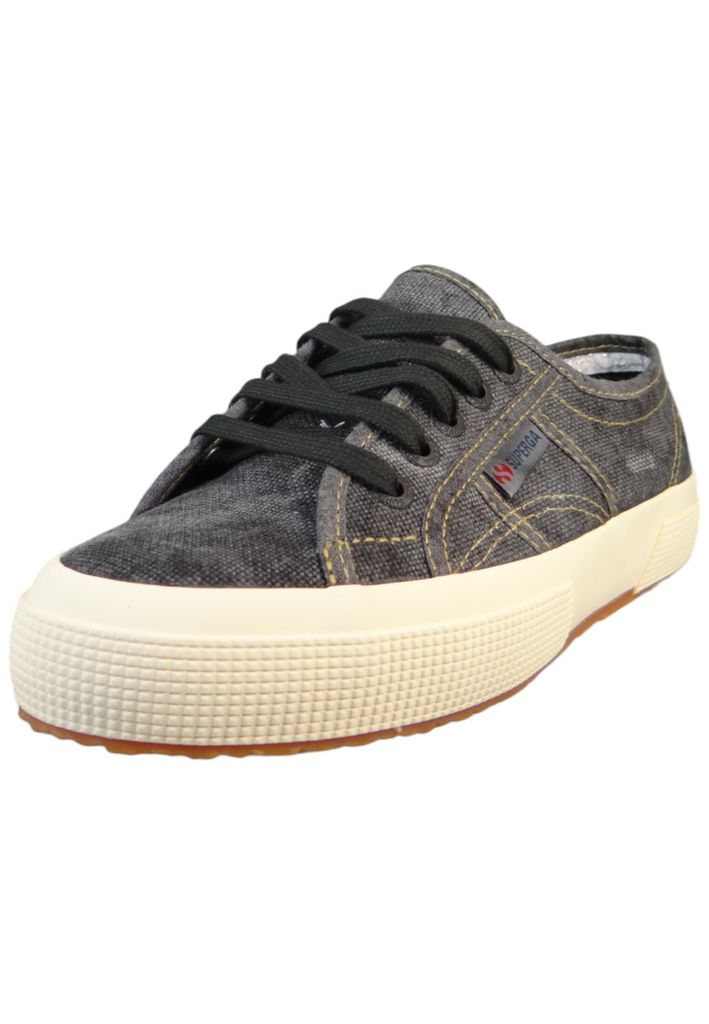 Superga Damen Low Sneaker 2750 Baumwolle Denim Low Top S7137JW Schwarz