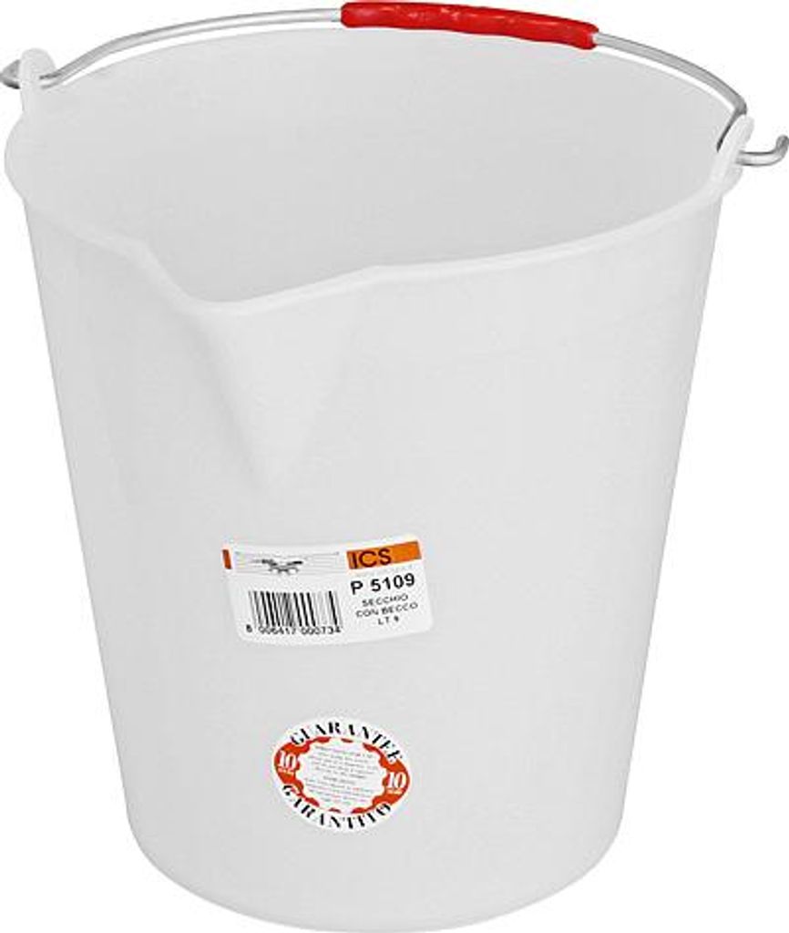 Seau ICS P5109, 9 lit., 26x26 cm, blanc, avec bec verseur Image du produit 